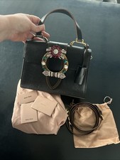 miu miu Madras Schultertasche Crystal Bijou Leder Kelly Bag
