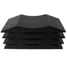 HASKYY® 4x Reifenschuh Reifenschoner schwarz aus Gummigranulat 400mm breit