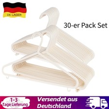 30 Stück Beige Kleiderbügel Kunststoff mit Haken  Bügel Hemdenbügel Anti-Rutsch