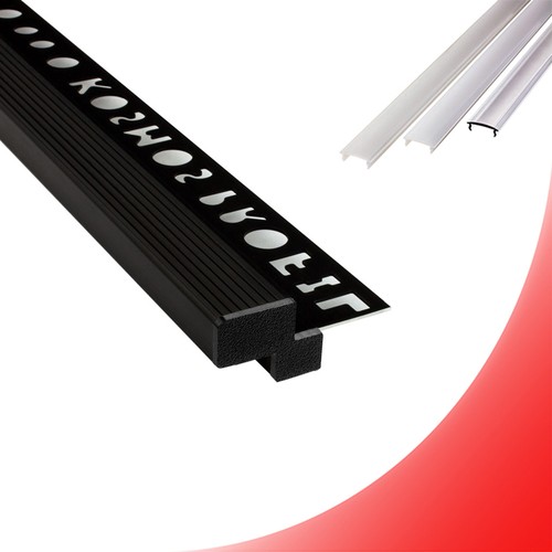 Led alu fliesenprofil - t-40,
