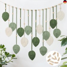 Betylifoy Makramee Wandbehang Wandteppich Groß Boho Deko Makramee Blätter W