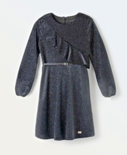 Mädchen Schwarz Kleid mit