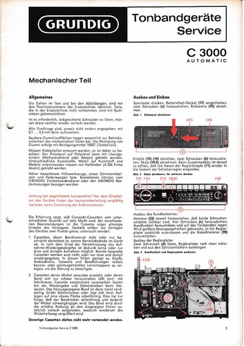 Service manual anleitung - service, für