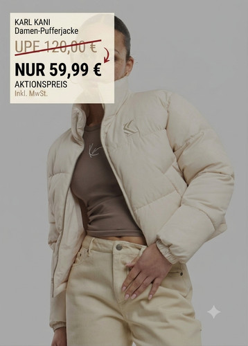 Karl kani damen pufferjacke - karl, damen-pufferjacke