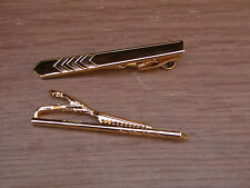 2x Krawattenklammer Krawattennadel gold