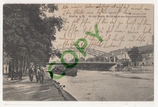 AK Halle Saale: An der Saale. Blick nach der Genzmerbrücke. Gel. 1911