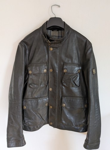 Belstaff lederjacke brad biker - belstaff,