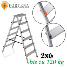 Trittleiter Stehleiter Leiter Doppelleiter Haushaltsleiter 2x6 Aluleiter 120 kg