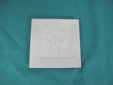 Meissen Porzellan Bildplatte Wandbild Steckenpferdreiter