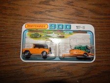 TWO PACK Jeep + HONDA TRAILER ORANGE MATCHBOX SUPERFAST TP-8 ENGLAND  OVP