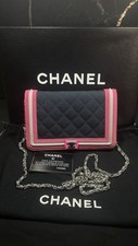 Chanel Boy WOC Denim Blue Pink