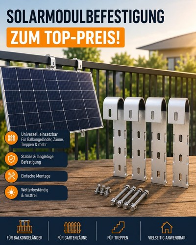 Solarmodulhalterung haken - 4x, solarmodulhalterung/haken