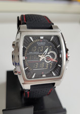 Casio Edifice EFA-120L Sport Watch Thermometer Leather Strap and more