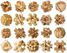 IQ-Test Puzzle aus Bambus