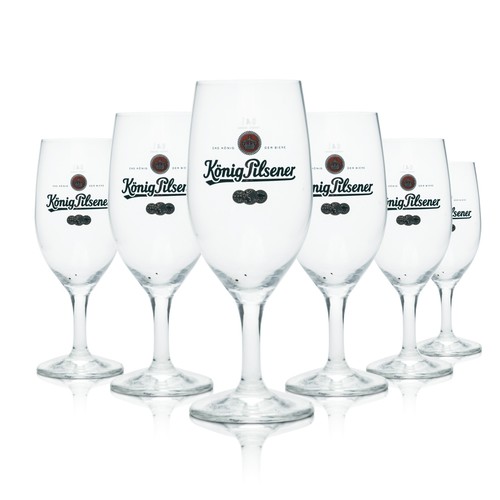 König pilsener glas - 6x, 0,4l