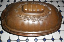 TONTOPF MIT DECKEL Bräter BROTTOPF Brotbackform Keramiktopf  4 L