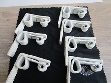 Tischdeckenklammern 7 Stück weiß Kunststoff Tischklammern Konvolut nwtg für 4 cm