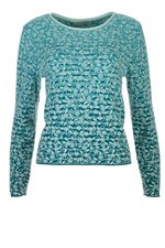 Jacquard Strickpullover Petrol