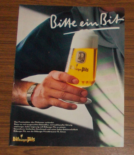 Seltene werbung bitburger - bitburger, pils