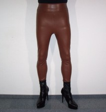 schöne Kunstleder Stretchleggings von GINA BENOTTI, Farbe Braun Größe M ( L )