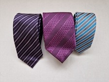 Herren Krawatte Cedarwood State Fletcher Cravatte Silk Lila Blau Schwarz wie Neu