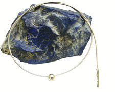 Damen Schnur Halsreif 950 Platin  Länge 41,3 cm mit Diamant Platin Anhänger