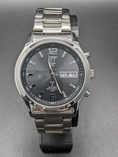 ETT EGS-11247-22M Herren Uhr Funk Solar 10ATM Datum Edelstahl Silber Schwarz