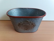 Pflanzenschale/Jardiniere Metall Zink/Weihnachten Deko.