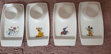 Vintage Ornamin Eierbecher Disney Set 4 Stück rar Sammlung Pluto Mickey Maus usw