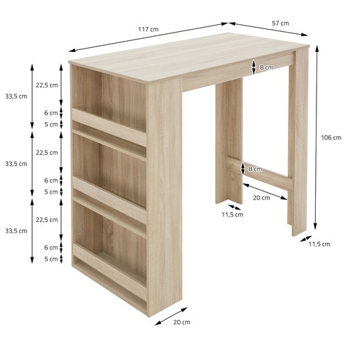 Bartisch mit regal stehtisch - mit,