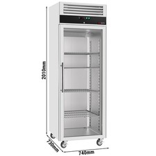 GGM Gastro Kühlschrank Edelstahl ECO - 600 Liter - mit 1 Glastür