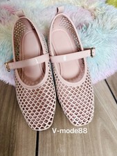 H&M Trend Blogger Perforierte Ballerinas Gr. 39 puderrosa Flats Lacklederimitat