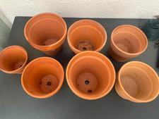 Ton Pflanztopf 7 Stück Rund