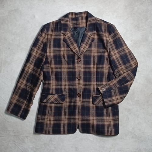 Vintage karo tweed blazer - vintage,