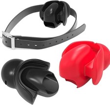 Neu BDSM Silikon Ball Gag Zungenfixierung mit Ball Gag Einstellbar Sklaven