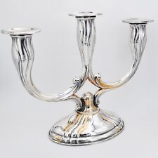 24 cm - 3-Flammiger Johann Beck Schwäbisch Gmünd Silber 835 Kerzenleuchter