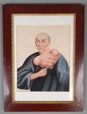 Pastell auf Papier hinter Glas