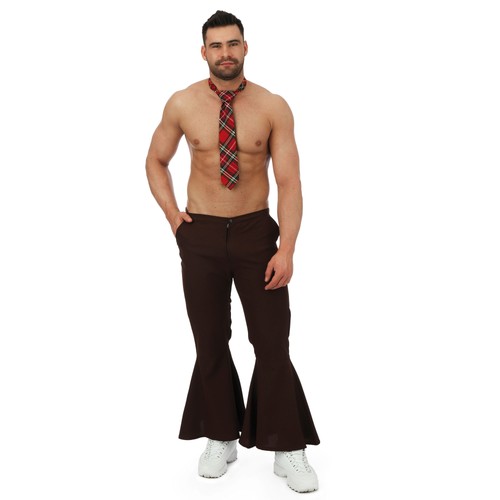 Schlaghose braun herren 70er - schlaghose,