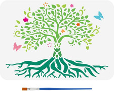 Mandala Baum Zeichenschablone