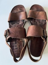 Sandalen Schuhe Braun Woodstone & Water Vollleder Leder 38 Schmal