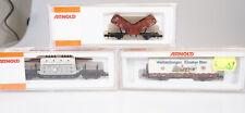 (4907) 3 Arnold Güterwagen Spur N: 4465 r+4910 Trafo+4484 Mittelentlader