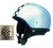 Shopper Helm Silber mit TT Streifen Harley Davidson Kawasaki  Suzuki Größe M