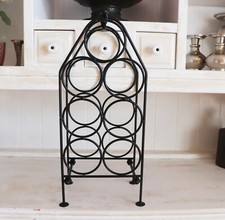 Schwarzes Weinregal Flaschenständer Flaschenhalter 48 x 17 x 20