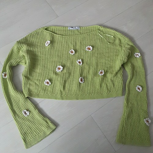 Crop strick pullover - crop,