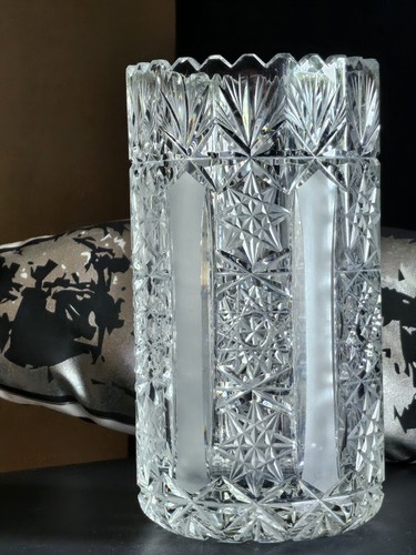 Vase bleikristall gezackter - vase,