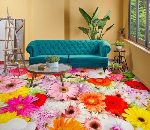 Chrysantheme 3574 fußboden - 3d,