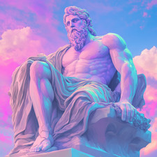Wandtattoo Aufkleber Gott Zeus Vaporwave Wandaufkleber