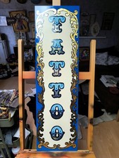 Tattoo Werbung Vintage Schild Reklame