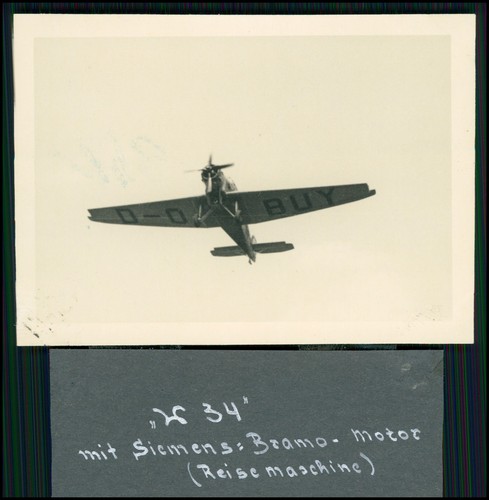 Foto luftbild junkers 34 d - junkers,