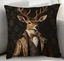 Herbst Deko Kissen 45 cm wie Kare Geschenk Nostalgie Hirsch Bräutigam Tracht